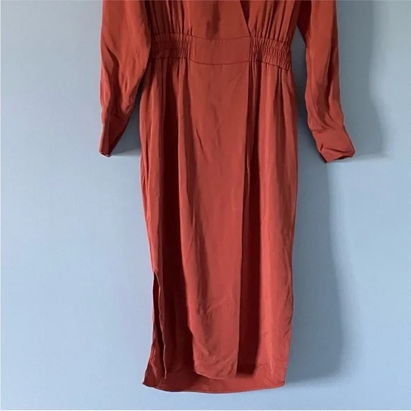 Reiss Terracotta Shirt Dress - Picture 4 of 10